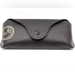 Ray Ban Black Leather Original Button Sunglass Glasses Case